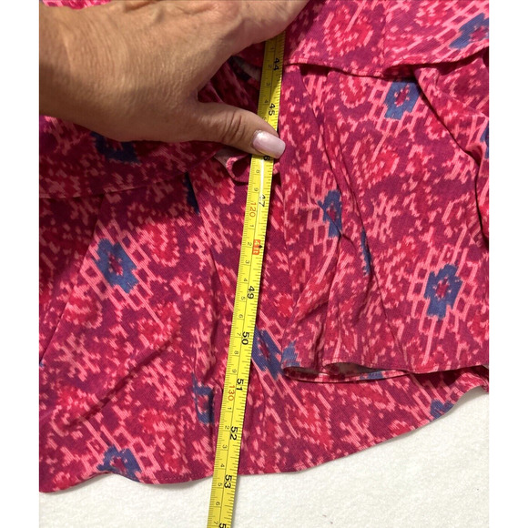 LAUREN RALPH LAUREN Dress Geo-Print Jersey One-Shoulder Wrap Retails $195 (c) - Picture 7 of 8